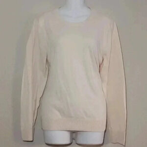 Banana Republic Crew-Neck Sweater Cream Women's Size Large